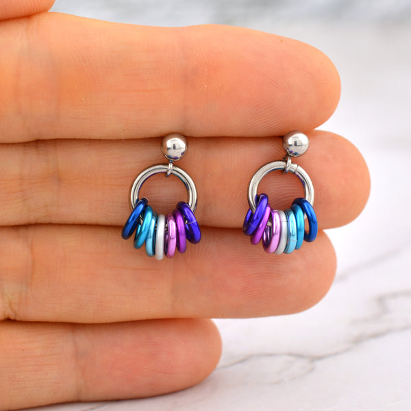 Berrisexual Pride - Tiny Flag Earring Studs