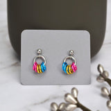 Pansexual Pride - Tiny Flag Earring Studs