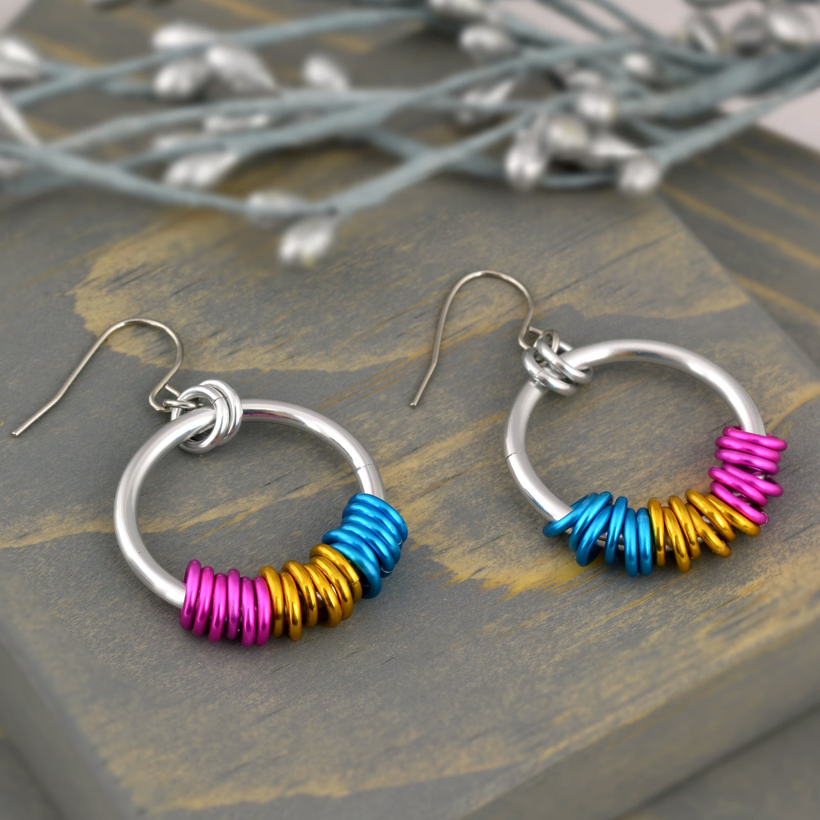 Pansexual Pride Earrings | Indigenous Beadwork | LGBTQ2S+ Pride buy Collection