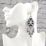 Chandelier Earrings - Industrial (Silver, Black, Grey)