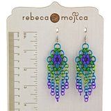 Chandelier Earrings - Peacock colors