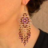 Chandelier Earrings - Vintage Rose