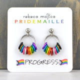 Rainbow Progress Pride - Small Hoop Earring on Post