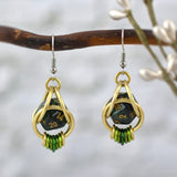 Forest Green d20 Earring