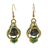 Forest Green d20 Earring