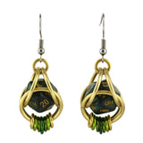 Forest Green d20 Earring