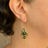 Forest Green d20 Earring