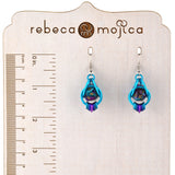 d20 Earrings - Magical Butterfly (Turquoise and Purple)