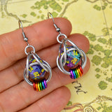 Rainbow Pride d20 Earring