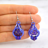 Purple Magic d20 Earrings