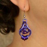 Purple Magic d20 Earrings