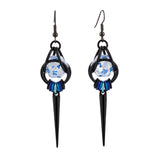 Black Spike UV Reactive d20 Earrings