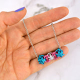 Transgender Pride Sliding Tube Necklace