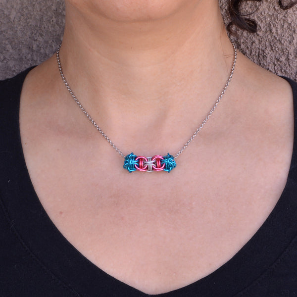 Transgender Pride Sliding Tube Necklace