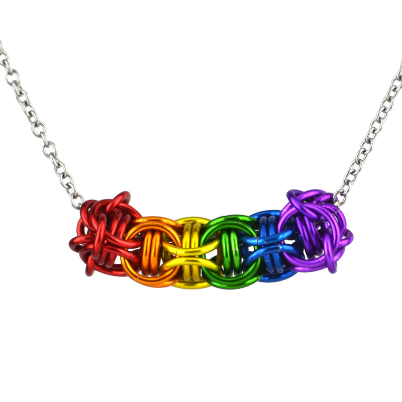 Rainbow Pride Sliding Tube Necklace