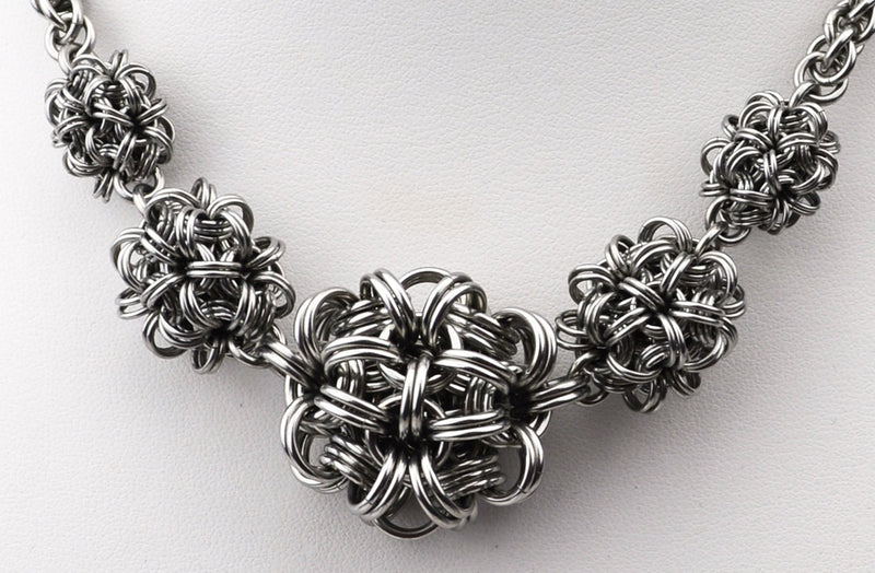 SALE: Stainless Steel Dodecahedron Necklace