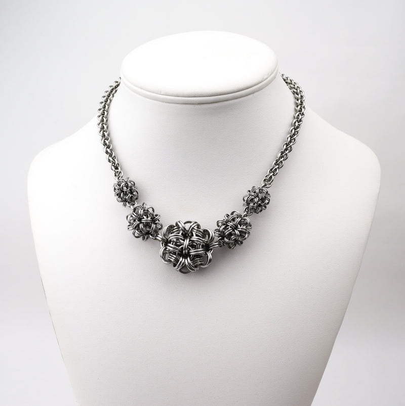 SALE: Stainless Steel Dodecahedron Necklace