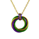 Mardi Gras Swirl Pendant