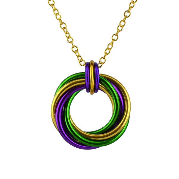 Mardi Gras Swirl Pendant