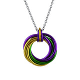 Mardi Gras Swirl Pendant