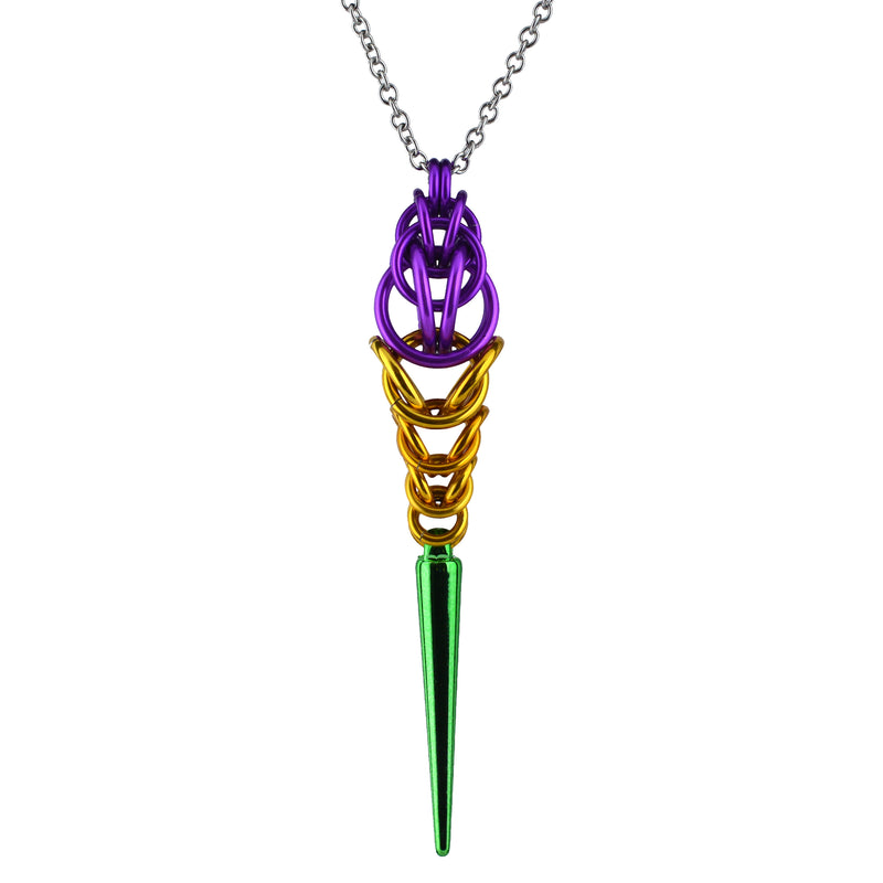 Mardi Gras Spike Pendant