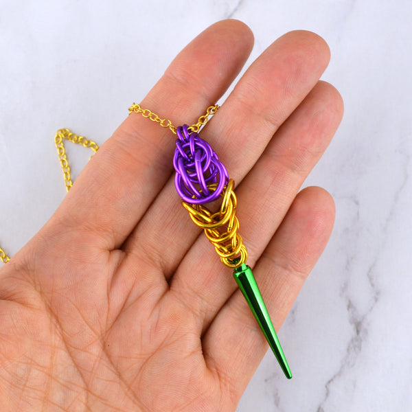 Mardi Gras Spike Pendant