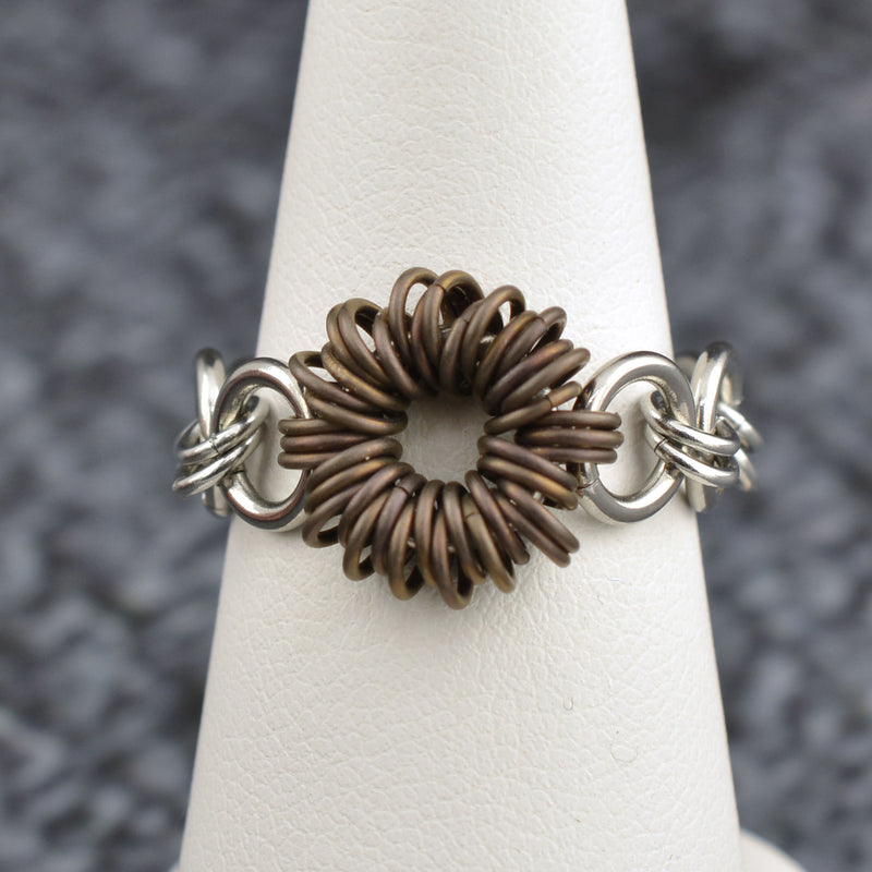 Coiled Flower Finger Ring