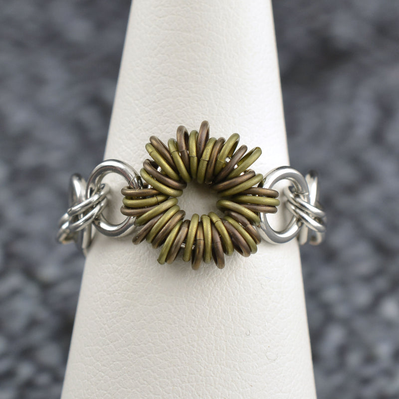 Coiled Flower Finger Ring