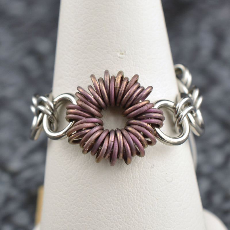 Coiled Flower Finger Ring