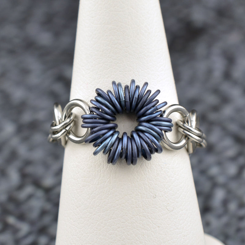 Coiled Flower Finger Ring