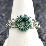 Coiled Flower Finger Ring