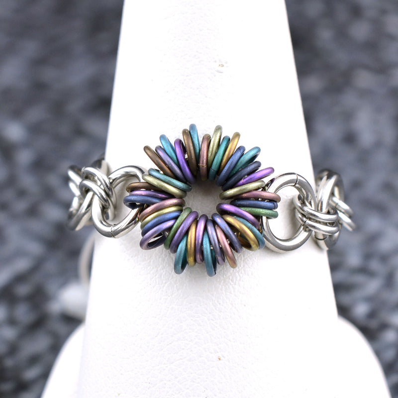 Coiled Flower Finger Ring