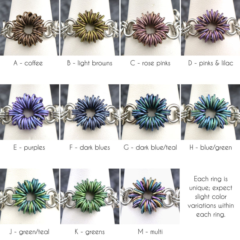 Coiled Flower Finger Ring