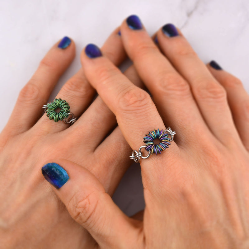 Coiled Flower Finger Ring