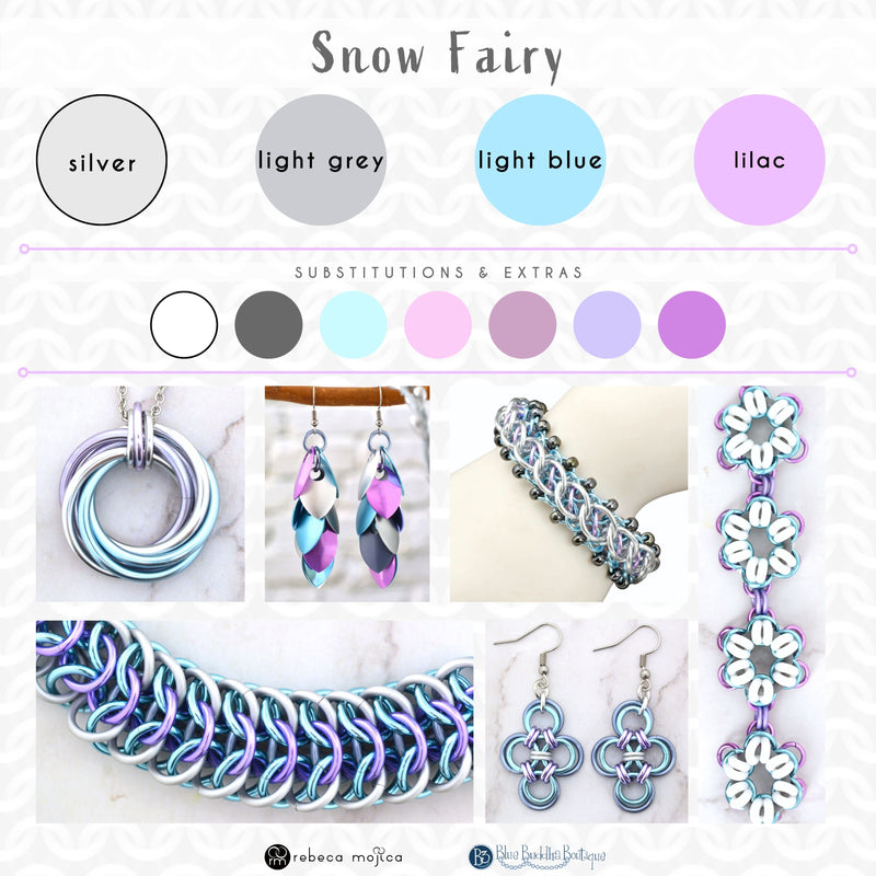 Cascading Leaves Long Earrings - Snow Fairy