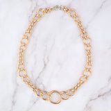 SALE: Luxe Silver and Gold Airy Neck Chain - Intertwined Sterling, Gold-Fill and Rose-Gold-Fill