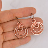 SALE: Copper Scallop Hoop Earrings