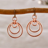 SALE: Copper Scallop Hoop Earrings