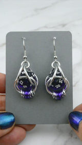 Customizable d20 Earrings - Pick Your Colors